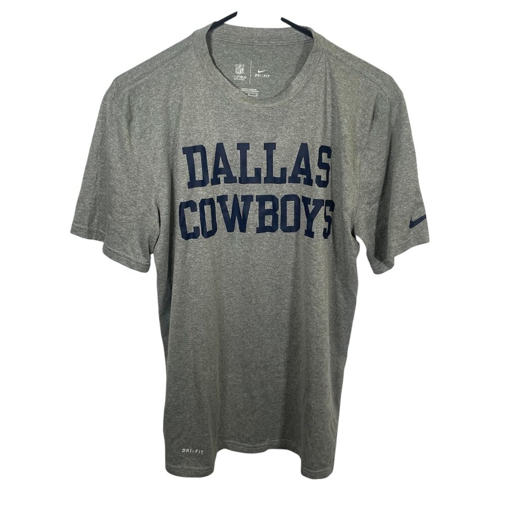 Nike Dallas Cowboys On Field T Shirt Mens Medium Gray NFL SS Football